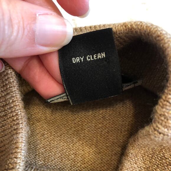 Jos A Bank Merino Wool Mock Neck Sweater Brown Quiet Luxury Minimalist Mens M - Picture 6 of 9